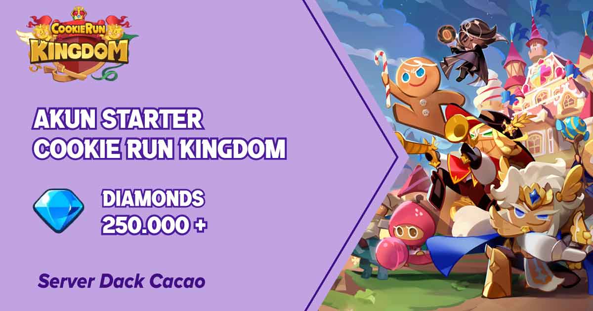[Server Dack Cacao]Akun starter Cookie Run Kingdom/ 250k+ diamonds