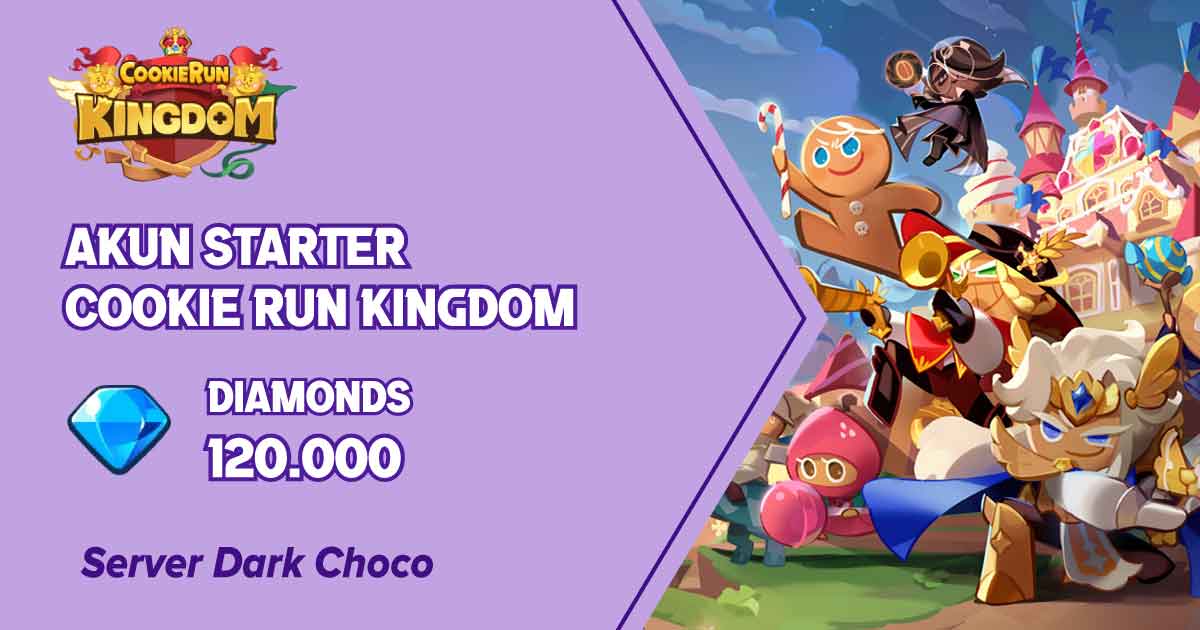[Server dark cacao)Akun starter Cookie Run Kingdom/ 120k+ Diamonds