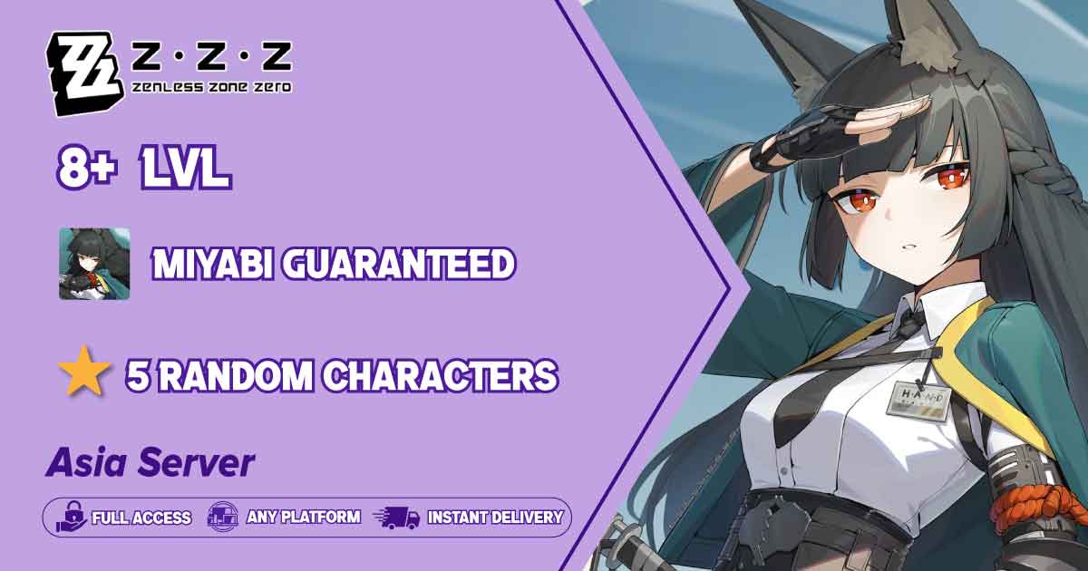 [Asia] Any Platform | Miyabi Guaranteed + Random 5 Star Characters | 8+ LVL | Full Access | Instant Delivery